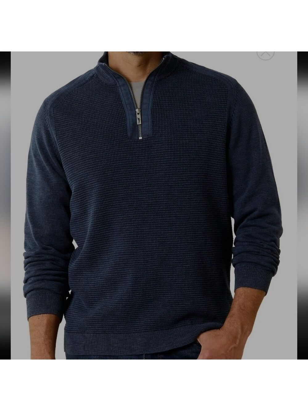 TOMMY BAHAMA NEW MEN'S TIDEMARK HALF ZIP MOCK NECK  PULLOVER SWEATER L COASTLINE